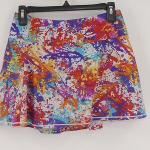 Queen Of The Court Tennis Skort Women's Small Multicolor Stretch Pickleball